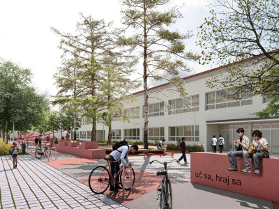 Vizualizácia priestoru pri ZŠ Maxima Gorkého I Zdroj: Mesto Trnava