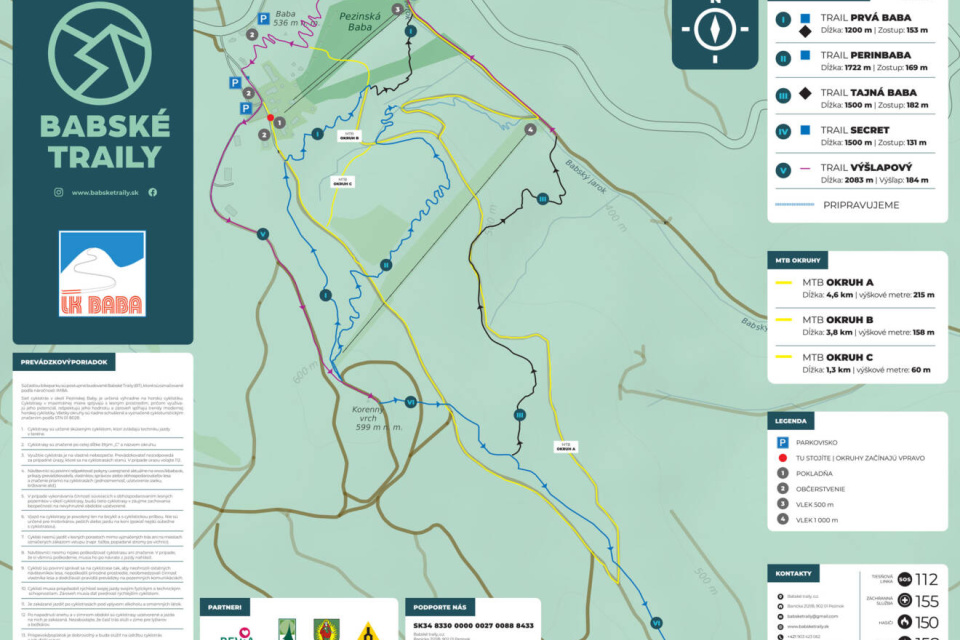 Trasa Babského trailu počas letnej sezóny na stredisku | Zdroj: LK Baba 