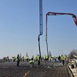 Dnešná betonáž mosta v Seredi | Zdroj: Mesto Sereď