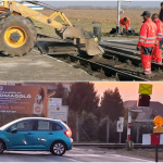 Práce si vyžiadala prasknutá koľajnica. Vodiči občas uzávierke neveria. | Foto: Soóky Marián - Nagymegyer polgármestere, Angelika Kováčová, Trnavsky Kraj Dopravny Servis - Nagyszombati Kerület Útinform