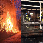  Plamene šľahali vysoko, chatka zhorela do tla. | Foto: DHZ Leopoldov