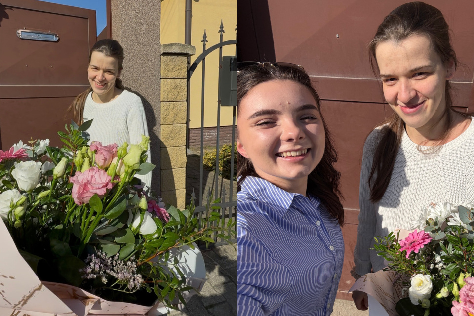 Na MDŽ sme darovali aj kyticu | Zdroj: Trnavské rádio