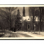Kaplnka Božského Srdca Ježišovho na pohľadnici z roku 1932. l Zdroj: Hungaricana