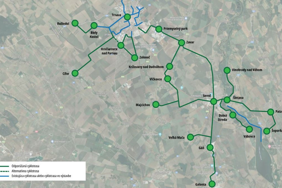 Cyklotrasa medzi Trnavou a Hrnčiarovcami bude pokračovať | Zdroj: TTSK