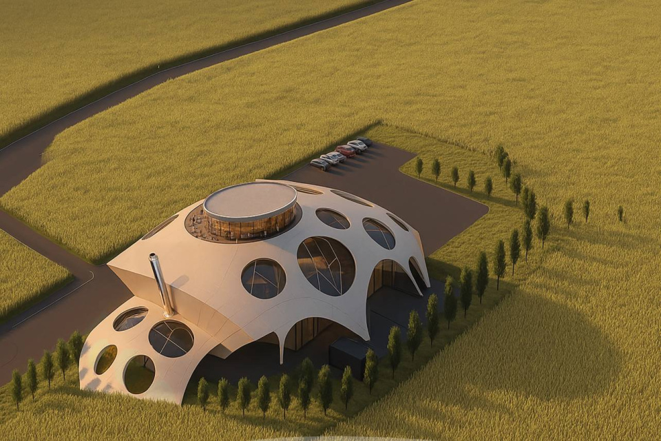 Vizualizácia projektového zámeru Centra ekologického hospodárstva | Zdroj: Achitektonická a projekčná kancelária ACREA