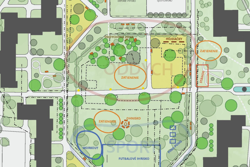 Jednou z možností je kombinácia ihrísk a zelene. | Foto: Piešťany