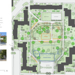 Prvý návrh priestoru počíta s komunitnými akciami a oddychom vonku | Zdroj: mesto Piešťany, TS