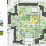 Druhá alternatíva kladie dôraz na ekologické a rekreačné prvky, uprednosťuje oddych medzi zeleňou | Zdroj: mesto Piešťany, TS