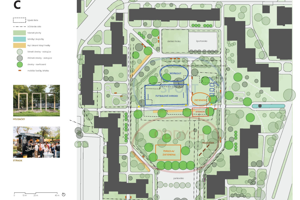 Tretia možnosť vyzdvihuje športové využitie priestoru na aktívne strávený čas | Zdroj: mesto Piešťany, TS