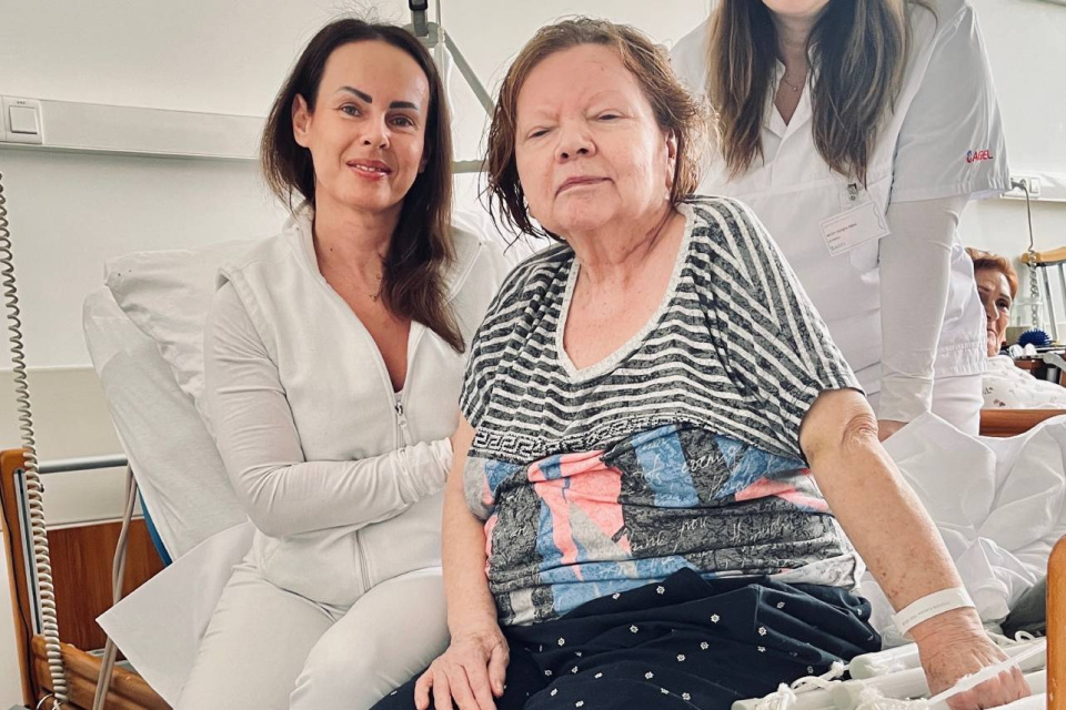 Pani Gabika s doktorkou v Hlohovci | Zdroj: Nemocnica AGEL Hlohovec