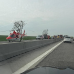 Nehoda na D1 pri Voderadoch smerom na Trnavu | Foto: Trnavské rádio