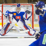 Zásah si v prvom zápase pripísal aj brankár Jakub Husár. Dva góly dal Max Melicherík. | Foto: SZĽH