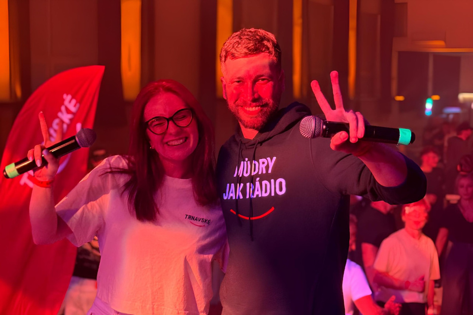 Moderátori Nika a Adam na Rádiovici v Drahovciach | Foto: Trnavské rádio