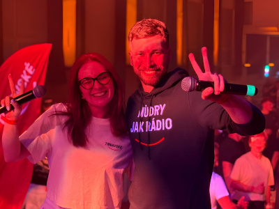 Moderátori Nika a Adam na Rádiovici v Drahovciach | Foto: Trnavské rádio