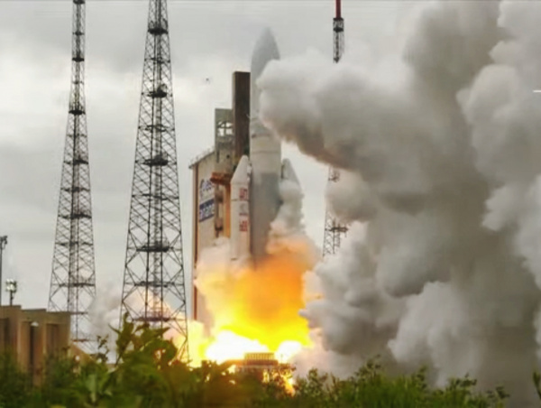 Štart rakety, ktorá vyniesla teleskop na obežnú dráhu. | Foto: Nasa