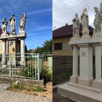 Socha pred a po obnove | Zdroj: Starosta Dolný Lopašov