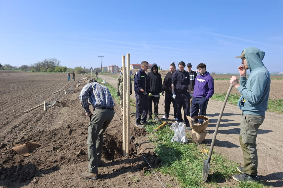 Dobrovoľníci, ktorí pomáhali s výsadbou | Zdroj: Obec Brestovany