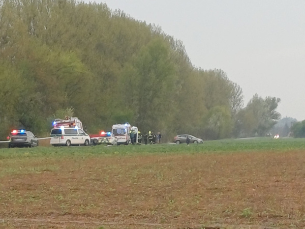 Na mieste mal zasahovať aj vrtuľník. | Foto: Svetlana Vaculková, Dopravný servis SE, SI a okolie