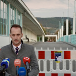 Primátor Piešťan na tlačovej konferencii k uzatvoreniu mosta I Zdroj: Trnavské rádio