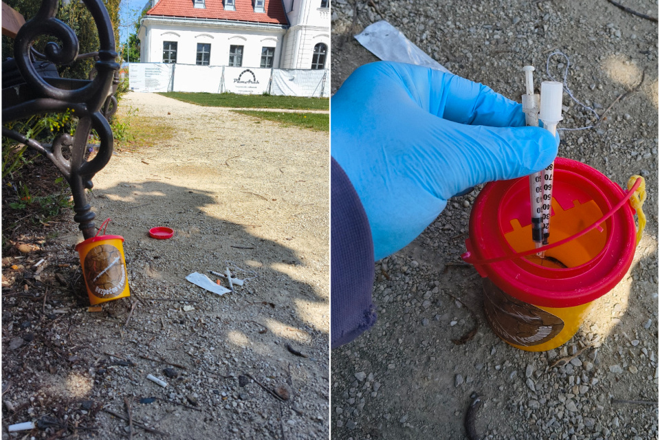 Pozostatky zrejme po narkomanoch boli na mieste, kde sa hrali deti. | Foto: Pavol Vančo