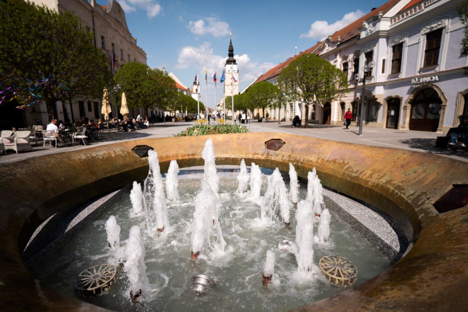 Fontána v centre funguje | Zdroj: Mesto Trnava
