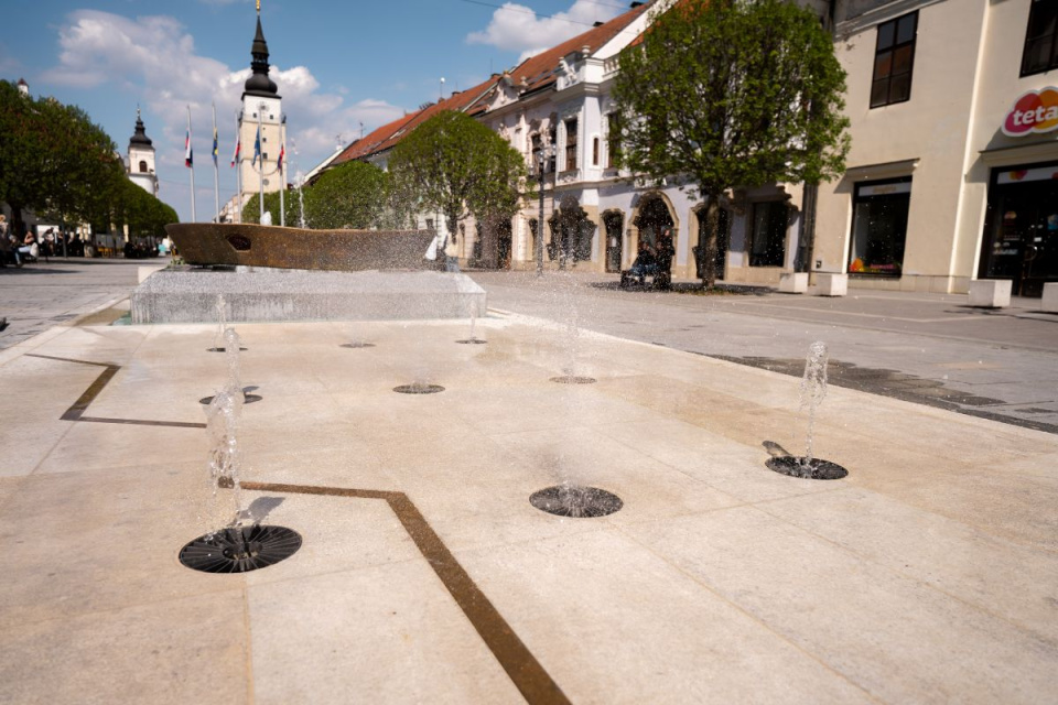 Fontána v centre Trnavy | Zdroj: Mesto Trnava