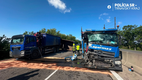 V úseku aj naďalej rátajte so zdržaním. | Foto: Polícia SR - Trnavský kraj 