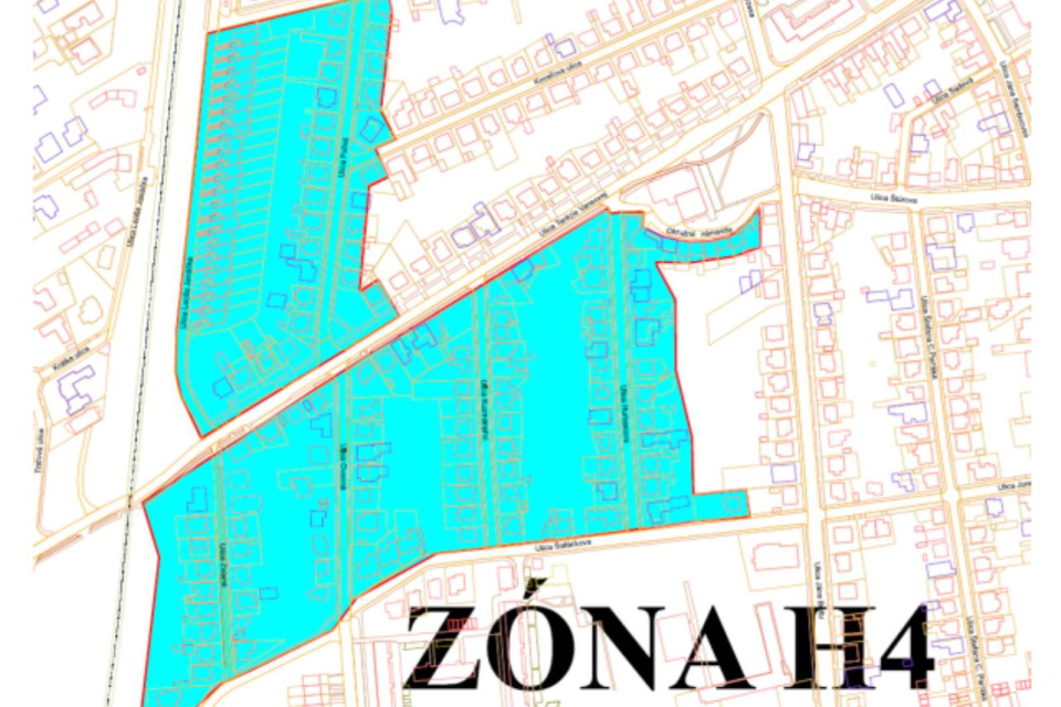 Mapa zóny H4 | Zdroj: Mesto Trnava