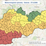 Západné Slovensko zasiahnu výstrahy druhého a tretieho stupňa | Zdroj: SHMÚ