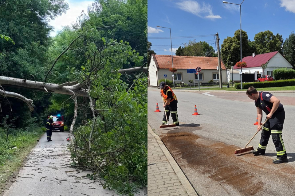 Oba prípady sa našťastie obišli bez zranení. | Foto: DHZ Chtelnica, Hasiči Jaslovské Bohunice