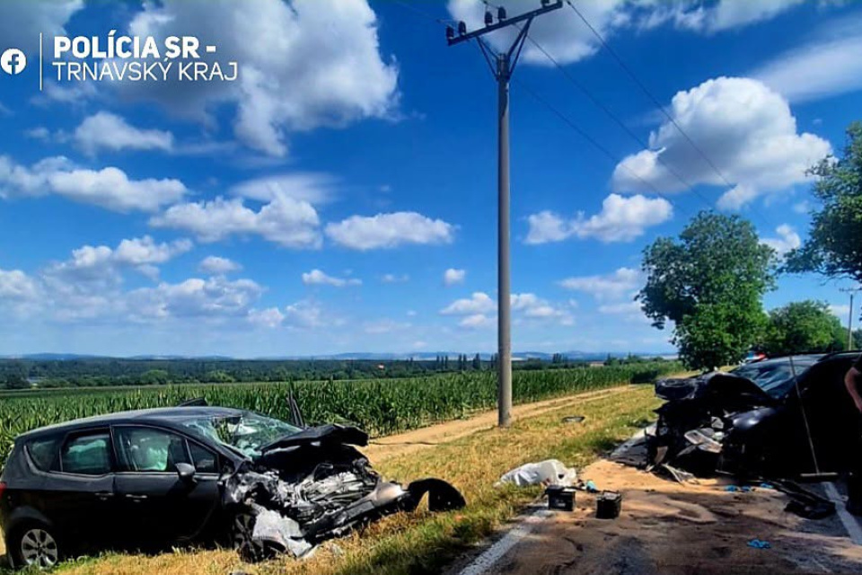 Policajti vyšetrujú nehodu, alkohol u vodičov nezistili. | Foto: PZSR