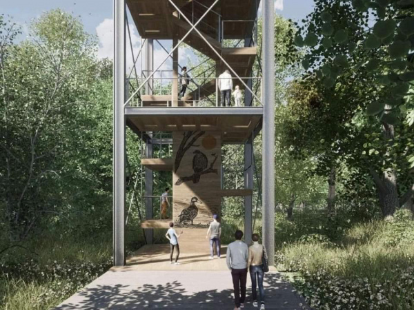 Vizualizácia vyhliadkovej veže. | Zdroj: Fb PB