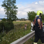 Vodič pracovníkom diaľničnej patroly poďakoval. | Foto: Polícia SR - Trnavský kraj