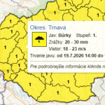 Vylúčené nebudú ani intenzívne búrky. | Foto: SHMÚ