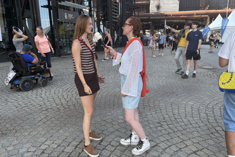 Živý vstup aj s návštevníčkou z Trnavy | Foto: MM, Trnavské rádio