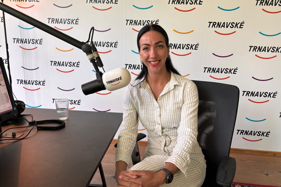 Úspešná športovkyňa zo Záhoria v štúdiu Trnavského rádia | Foto: Zuzana Benková, Trnavské rádio