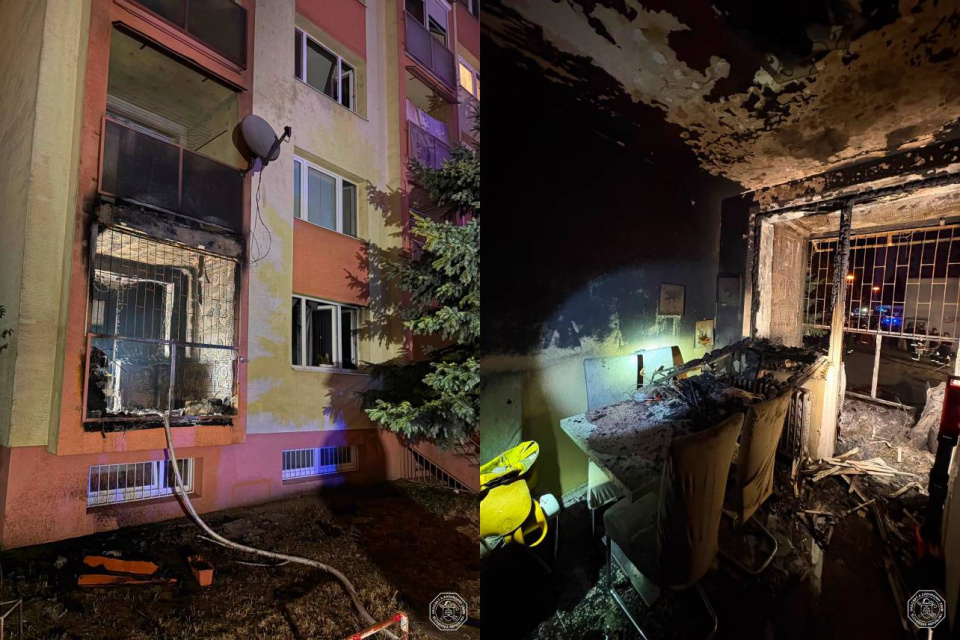 Požiar bytu v Trnave | Zdroj: Hasičský a záchranný zbor - Trnavský kraj