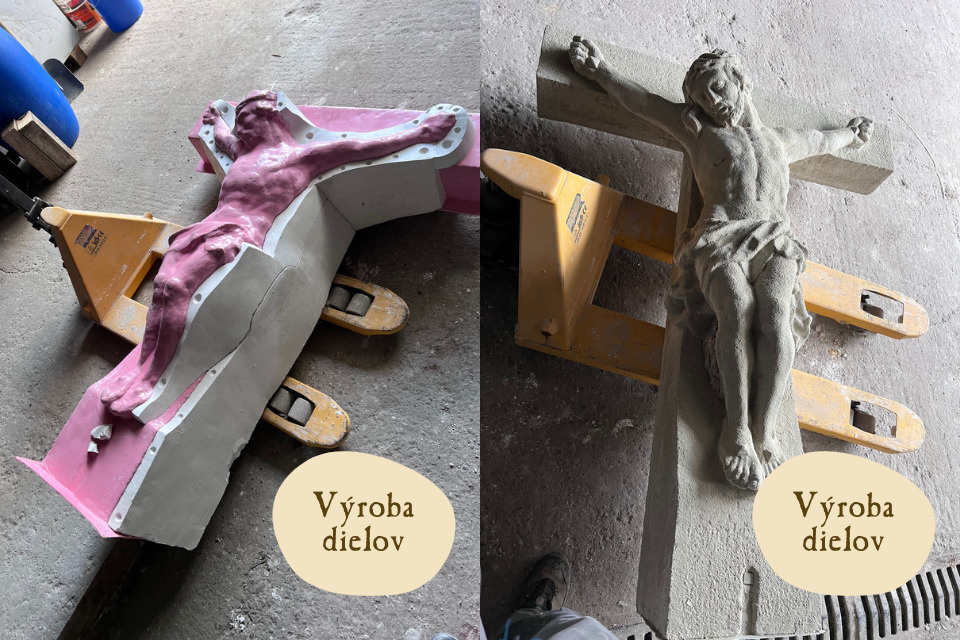 Počas opravy pôvodnej kalvárie vytvorili odliatky, z ktorých vznikala kópia | Zdroj: Katarínka