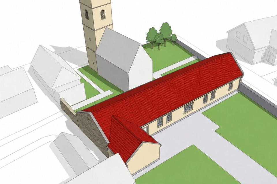 Vizualizácia strechy | Zdroj: Farnosť Dolné Orešany