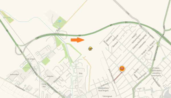 Čiastočné obmedzenia majú byť zajtra od 8. hodiny za Štrkmi smerom k automobilke. | Foto: Waze, redakcia