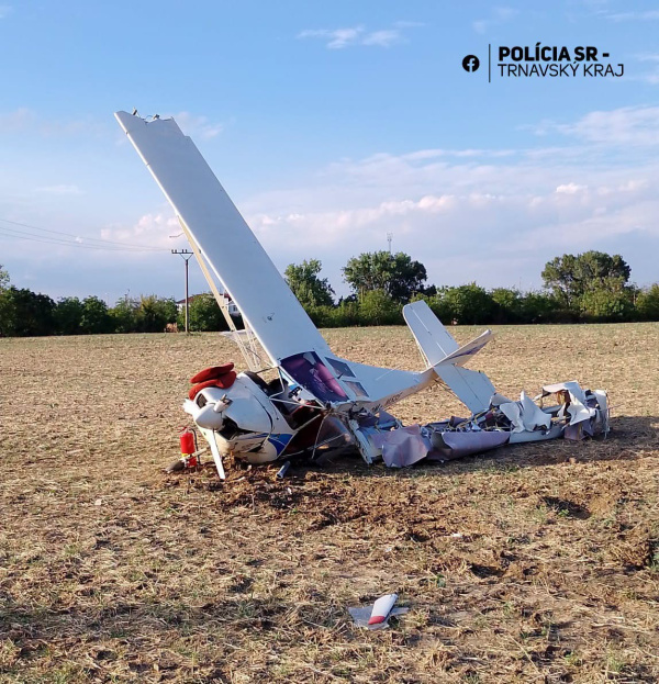 Lietadlo pri Sládkovičove | Zdroj: Polícia SR - Trnavský kraj
