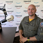 Pilot F16 v štúdiu Trnavského rádia | Foto: Zuzana Benková, Trnavské rádio