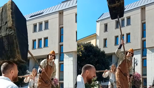 Žartovanie choduliarov všetkých na mieste rozosmialo. | Foto: Peter Krásny, Trnava