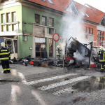 K výbuchu došlo v centre na ulici. l Foto: FB Polícia Trnavský kraj