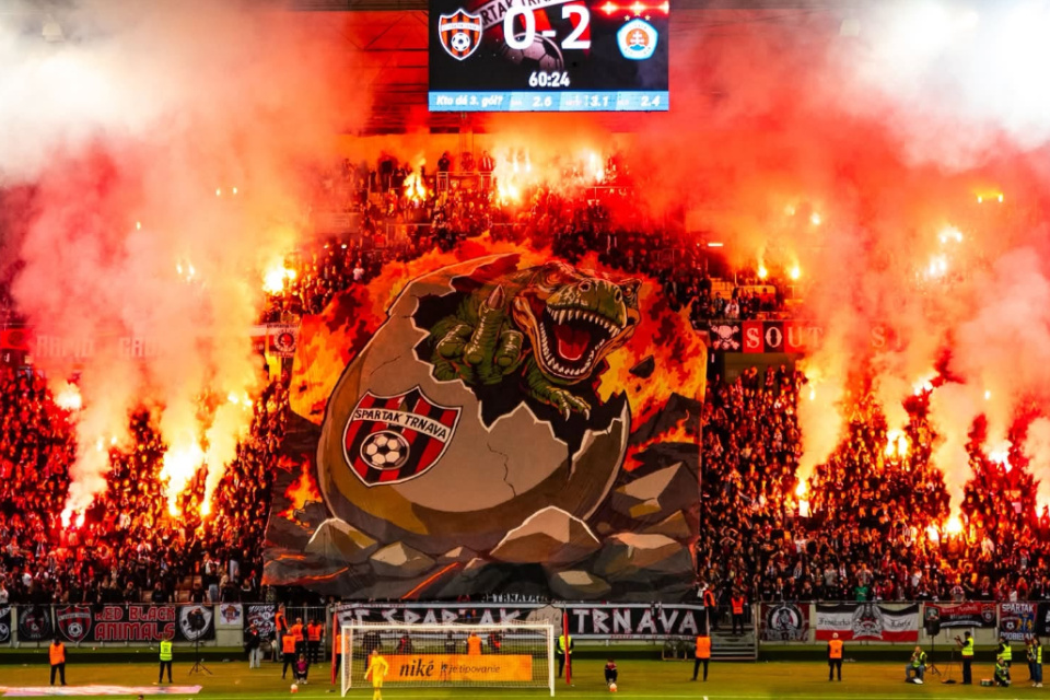 Vytvorili nezabudnuteľnú atmosféru. | Foto: Ultras Spartak Trnava