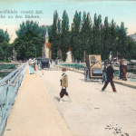 Kolorovaná fotografia mosta. | Zdroj: Balatoni Múzeum