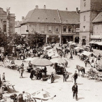 Trh v centre v 30. rokoch 20. storočia. | Zdroj: ZSLM