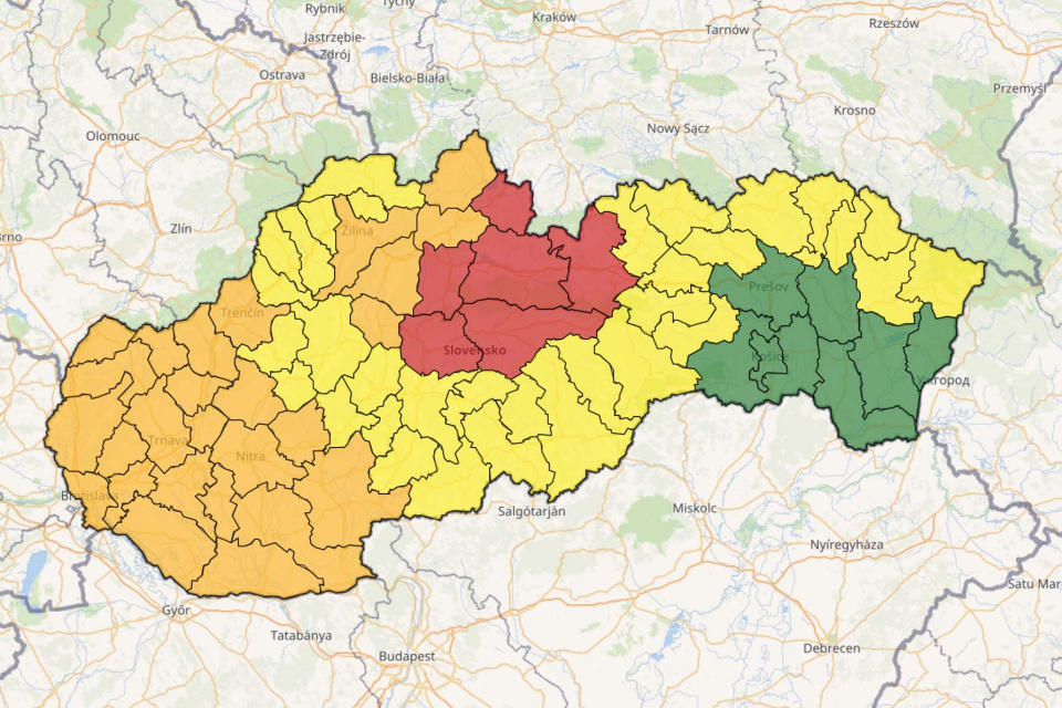SHMÚ očakáva silný vietor. | Zdroj: shmu.sk