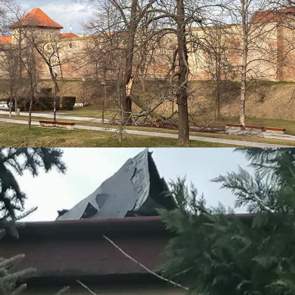 Škody v Trnave i v Piešťanoch. | Zdroj: Fb Piešťany, Fb Ladislav Beňo