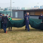 Osádzanie ochrannej siete | Angels Baseballový klub Trnava, Facebook